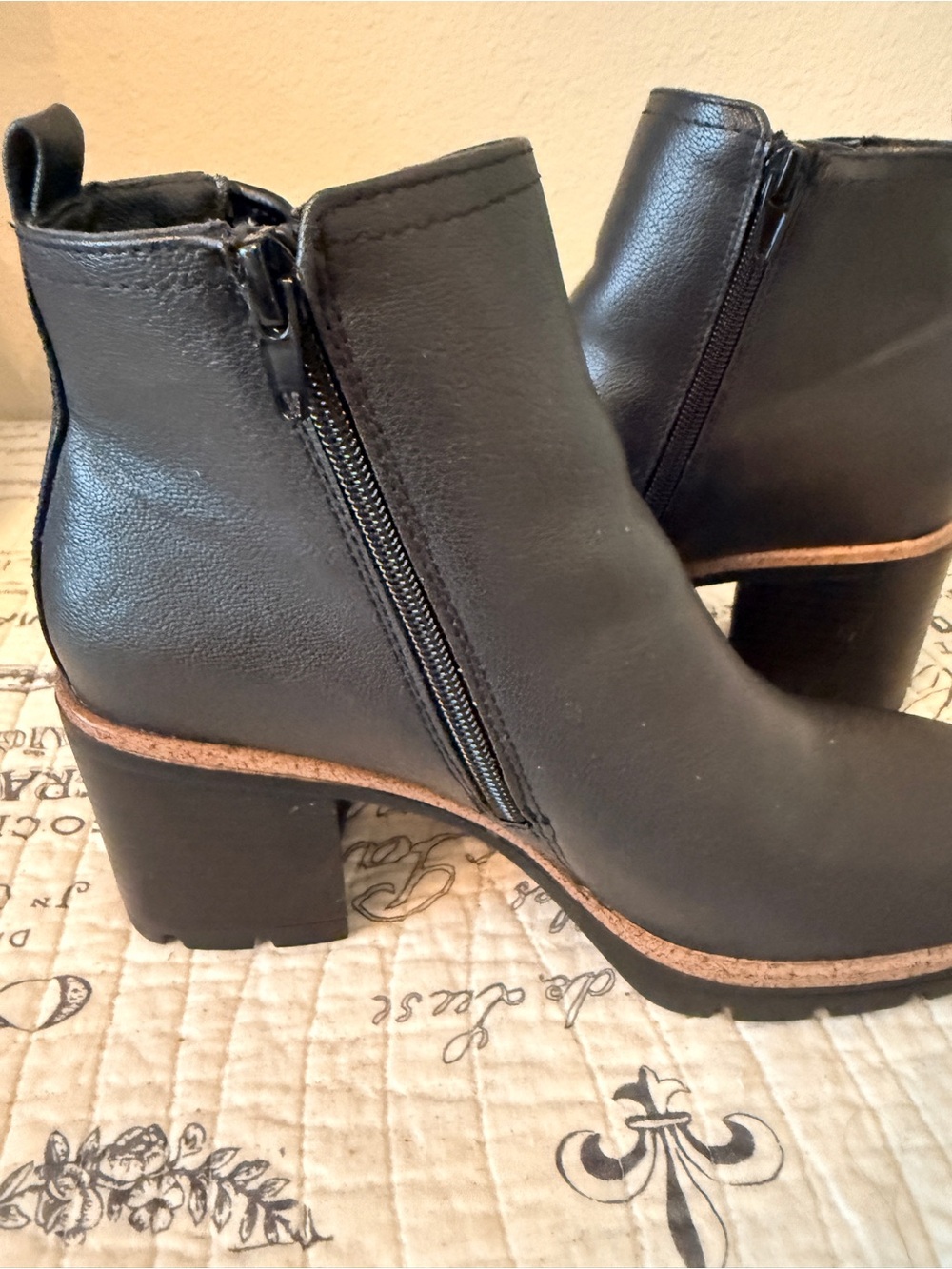 Naturalizer Waterproof Black Women's Ankle Boot with Block Heel - Picture 6 of 9
